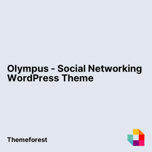 Olympus - Social Networking WordPress Theme