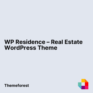 WP Residence – Real Estate WordPress Theme