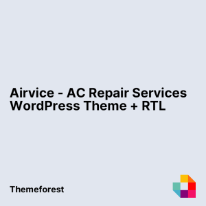 Airvice - AC Repair Services WordPress Theme + RTL