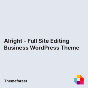 Alright - Full Site Editing Business WordPress Theme